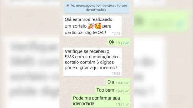 Prefeitura de Joinville - ❌CUIDADO COM O GOLPE DO SORTEIO❌ No golpe, a  pessoa é informada via WhatsApp sobre ter ganho um suposto sorteio. O  contato, um número com DDD 47, utiliza