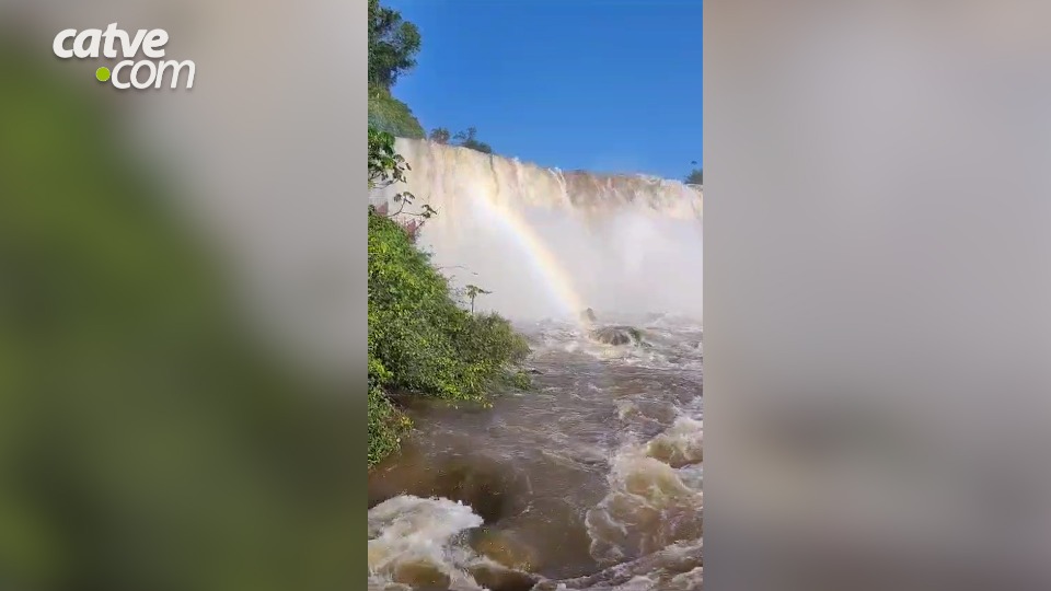 Primeiro Vídeo: Vazão das Cataratas do Iguaçu 5 vezes acima da média n