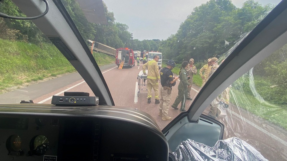 Acidente na BR-277 em Campo Largo, deixa uma pessoa morta e outra ferida  pista está interditada - Paraná Urgente